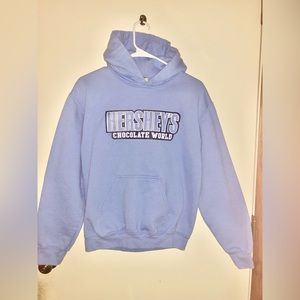 Hershey’s Chocolate World Light Blue Small Hoodie Sweatshirt S